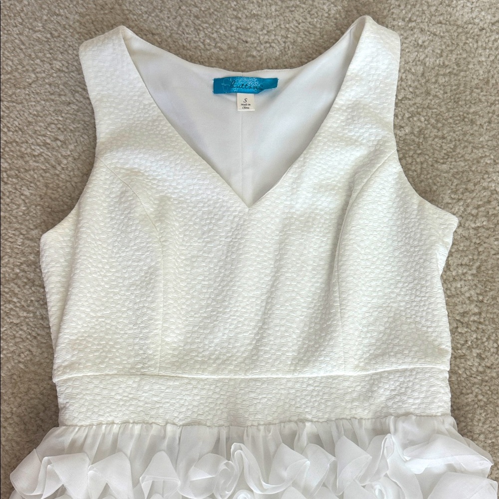 White Ruffled Dress - Picture 2 of 4